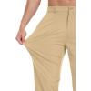 imageCOOFANDY Men Golf Stretch Pant Casual Slim Fit Pant Lightweight Sweatpants with PocketKhaki