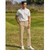 imageCOOFANDY Men Golf Stretch Pant Casual Slim Fit Pant Lightweight Sweatpants with PocketKhaki