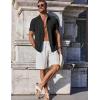 imageCOOFANDY Mens Button Down Shirts Short Sleeve Casual Summer Beach Shirts for Men Vacation Wedding Linen ShirtBlack