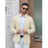 imageCOOFANDY Mens Casual Blazer One Button Sport Coat Lightweight Business Suit JacketBeige