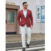 imageCOOFANDY Mens Casual Blazer One Button Sport Coat Lightweight Business Suit JacketWine Red