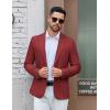 imageCOOFANDY Mens Casual Blazer One Button Sport Coat Lightweight Business Suit JacketWine Red