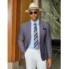 imageCOOFANDY Mens Casual Blazer Slim Fit Sports Coat One Button Business Retro Suit Jackets for Wedding PartyBlue