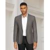 imageCOOFANDY Mens Casual Blazer Slim Fit Sports Coat One Button Business Retro Suit Jackets for Wedding PartyGrey