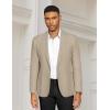 imageCOOFANDY Mens Casual Blazer Slim Fit Sports Coat One Button Business Retro Suit Jackets for Wedding PartyLight Khaki