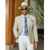 imageCOOFANDY Mens Casual Blazer Slim Fit Sports Coat One Button Business Retro Suit Jackets for Wedding PartyLight Khaki