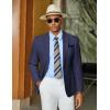 imageCOOFANDY Mens Casual Blazer Slim Fit Sports Coat One Button Business Retro Suit Jackets for Wedding PartyNavy Blue