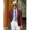 imageCOOFANDY Mens Casual Blazer Slim Fit Sports Coat One Button Business Retro Suit Jackets for Wedding PartyRed