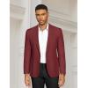 imageCOOFANDY Mens Casual Blazer Slim Fit Sports Coat One Button Business Retro Suit Jackets for Wedding PartyRed