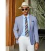 imageCOOFANDY Mens Casual Blazer Slim Fit Sports Coat One Button Business Retro Suit Jackets for Wedding PartySky Blue