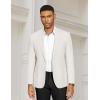 imageCOOFANDY Mens Casual Blazer Slim Fit Sports Coat One Button Business Retro Suit Jackets for Wedding PartyWhite