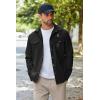 imageCOOFANDY Mens Casual Lightweight Shirt Jacket Work Shacket Jackets Military Button Down Overshirt With Flap Pockets1black