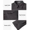 imageCOOFANDY Mens Casual Lightweight Shirt Jacket Work Shacket Jackets Military Button Down Overshirt With Flap PocketsDark Grey