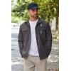 imageCOOFANDY Mens Casual Lightweight Shirt Jacket Work Shacket Jackets Military Button Down Overshirt With Flap PocketsDark Grey