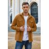 imageCOOFANDY Mens Casual Lightweight Shirt Jacket Work Shacket Jackets Military Button Down Overshirt With Flap PocketsLight Brown