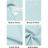 imageCOOFANDY Mens Casual Linen Shirt Short Sleeve Button Down Shirt Summer Beach Hawaiian ShirtsLight Blue