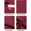 imageCOOFANDY Mens Casual Linen Shirt Short Sleeve Button Down Shirt Summer Beach Hawaiian ShirtsWine Red