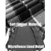 imageCOOFANDY Mens Flannel Shirt Jacket Casual Button Down Plaid Shirt Jackets Warm Lined Sherpa Shacket with PocketsBlack