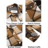 imageCOOFANDY Mens Flannel Shirt Jacket Casual Button Down Plaid Shirt Jackets Warm Lined Sherpa Shacket with PocketsBrown