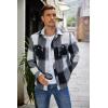 imageCOOFANDY Mens Flannel Shirt Jacket Casual Button Down Plaid Shirt Jackets Warm Lined Sherpa Shacket with PocketsNavy Blue