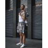 imageCOOFANDY Mens Hawaiian Shirt and Shorts Set 2 Piece Vacation Outfits Floral Button Down ShirtWhite