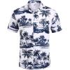 imageCOOFANDY Mens Hawaiian Short Sleeve Shirt Casual Button Down Summer Beach Vacation Shirt Tropical Floral Aloha ShirtsBlack Coconut Treewhite