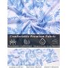 imageCOOFANDY Mens Hawaiian Short Sleeve Shirt Casual Button Down Summer Beach Vacation Shirt Tropical Floral Aloha ShirtsBlue Tropical Leafwhite