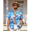 imageCOOFANDY Mens Hawaiian Short Sleeve Shirt Casual Button Down Summer Beach Vacation Shirt Tropical Floral Aloha ShirtsCoconut Treeblue