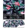imageCOOFANDY Mens Hawaiian Short Sleeve Shirt Casual Button Down Summer Beach Vacation Shirt Tropical Floral Aloha ShirtsFlower Leavesblack
