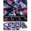 imageCOOFANDY Mens Hawaiian Short Sleeve Shirt Casual Button Down Summer Beach Vacation Shirt Tropical Floral Aloha ShirtsHibiscus Leavesblue