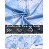 imageCOOFANDY Mens Hawaiian Short Sleeve Shirt Casual Button Down Summer Beach Vacation Shirt Tropical Floral Aloha ShirtsWhite Leavesblue Print