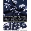 imageCOOFANDY Mens Hawaiian Short Sleeve Shirt Casual Button Down Summer Beach Vacation Shirt Tropical Floral Aloha ShirtsWhite Palm Leafblue