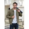 imageCOOFANDY Mens Lightweight Jackets Casual Bomber Windbreaker Zip Up Collared Jacket Golf Windproof CoatArmy Green