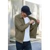 imageCOOFANDY Mens Lightweight Jackets Casual Bomber Windbreaker Zip Up Collared Jacket Golf Windproof CoatArmy Green