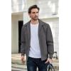 imageCOOFANDY Mens Lightweight Jackets Casual Bomber Windbreaker Zip Up Collared Jacket Golf Windproof CoatDark Grey