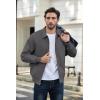 imageCOOFANDY Mens Lightweight Jackets Casual Bomber Windbreaker Zip Up Collared Jacket Golf Windproof CoatDark Grey
