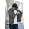 imageCOOFANDY Mens Lightweight Jackets Casual Bomber Windbreaker Zip Up Collared Jacket Golf Windproof CoatDark Grey