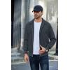 imageCOOFANDY Mens Lightweight Jackets Casual Bomber Windbreaker Zip Up Collared Jacket Golf Windproof CoatNavy Blue