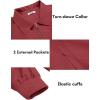 imageCOOFANDY Mens Lightweight Jackets Casual Bomber Windbreaker Zip Up Collared Jacket Golf Windproof CoatWine Red