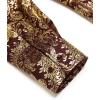 imageCOOFANDY Mens Paisley Shirt Luxury Disco Long Sleeve Button Down Dress Shirts02red