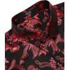 imageCOOFANDY Mens Paisley Shirt Luxury Disco Long Sleeve Button Down Dress ShirtsPaisleyred