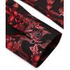 imageCOOFANDY Mens Paisley Shirt Luxury Disco Long Sleeve Button Down Dress ShirtsPaisleyred