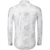 imageCOOFANDY Mens Paisley Shirt Luxury Disco Long Sleeve Button Down Dress ShirtsPat4