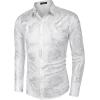 imageCOOFANDY Mens Paisley Shirt Luxury Disco Long Sleeve Button Down Dress ShirtsPat4