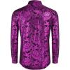imageCOOFANDY Mens Paisley Shirt Luxury Disco Long Sleeve Button Down Dress ShirtsPat9