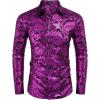imageCOOFANDY Mens Paisley Shirt Luxury Disco Long Sleeve Button Down Dress ShirtsPat9
