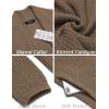 imageCOOFANDY Mens Shawl Collar Long Cardigan Knit Ruffle Fashion Sweater Drape CapeBrown