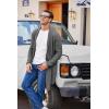 imageCOOFANDY Mens Shawl Collar Long Cardigan Knit Ruffle Fashion Sweater Drape CapeGrey