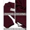 imageCOOFANDY Mens Shawl Collar Long Cardigan Knit Ruffle Fashion Sweater Drape CapeWine Red