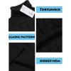 imageCOOFANDY Mens Slim Fit Turtleneck Sweater Long Sleeve Casual Knitted Pullover Sweaters01black
